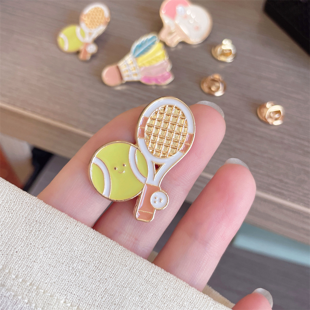 Badminton Icon - Zinc Alloy Brooches Stylish Badminton Brooch