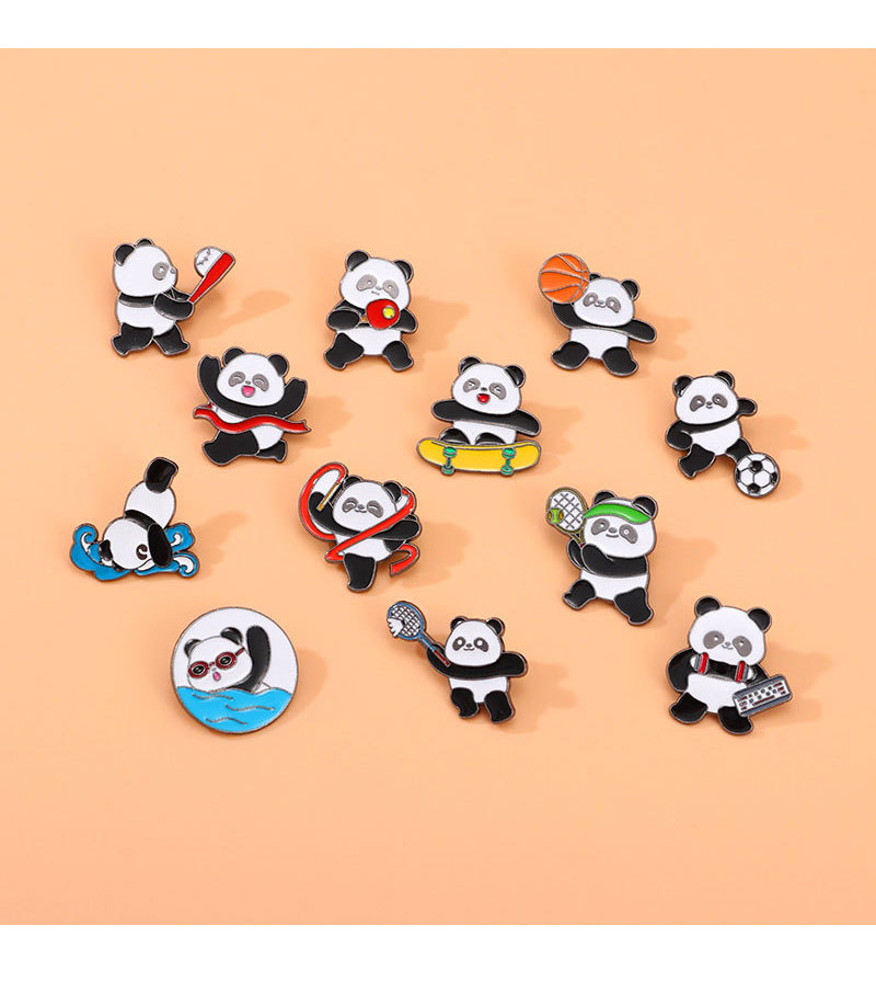 Badminton Icon - Panda brooch sports series cute giant