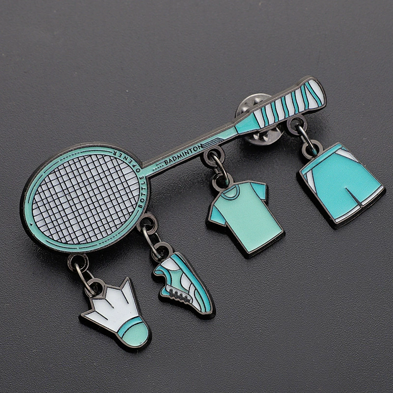 Badminton Icon - Creative badminton clothing brooch Lapel Badges