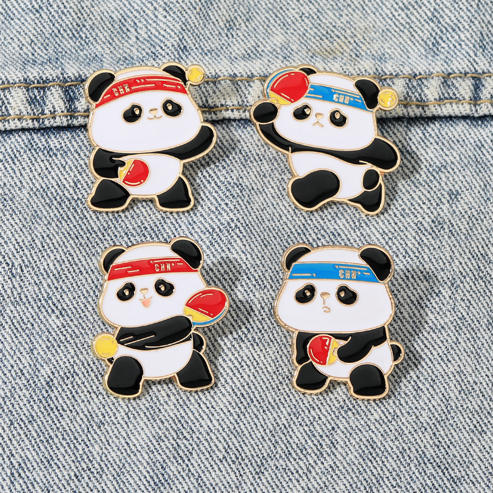 Badminton Icon - 4 Styles Sporty Panda And Table