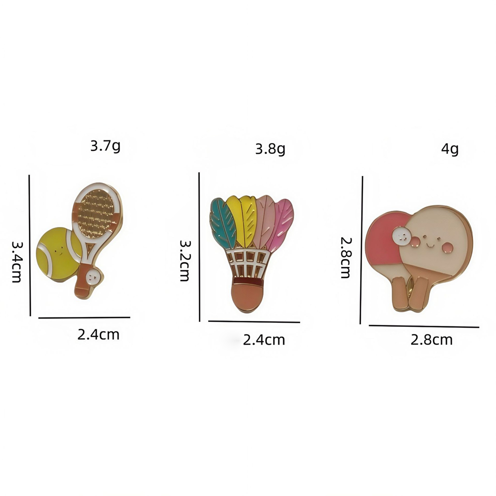 Zinc Alloy Brooches Stylish Ba - Badminton Icon บทวิจารณ์และราคา