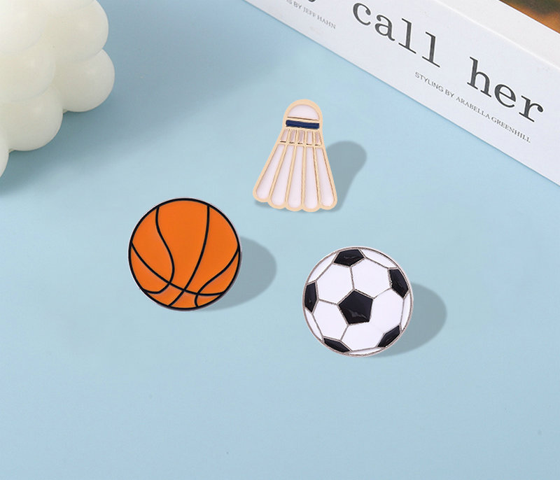 Fashion Sports Enamel Pin Badg - Badminton Icon บทวิจารณ์และราคา