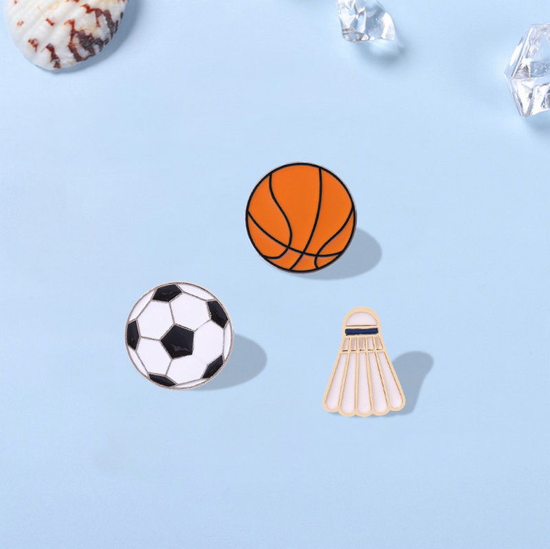 Fashion Sports Enamel Pin Badg - Badminton Icon บทวิจารณ์และราคา