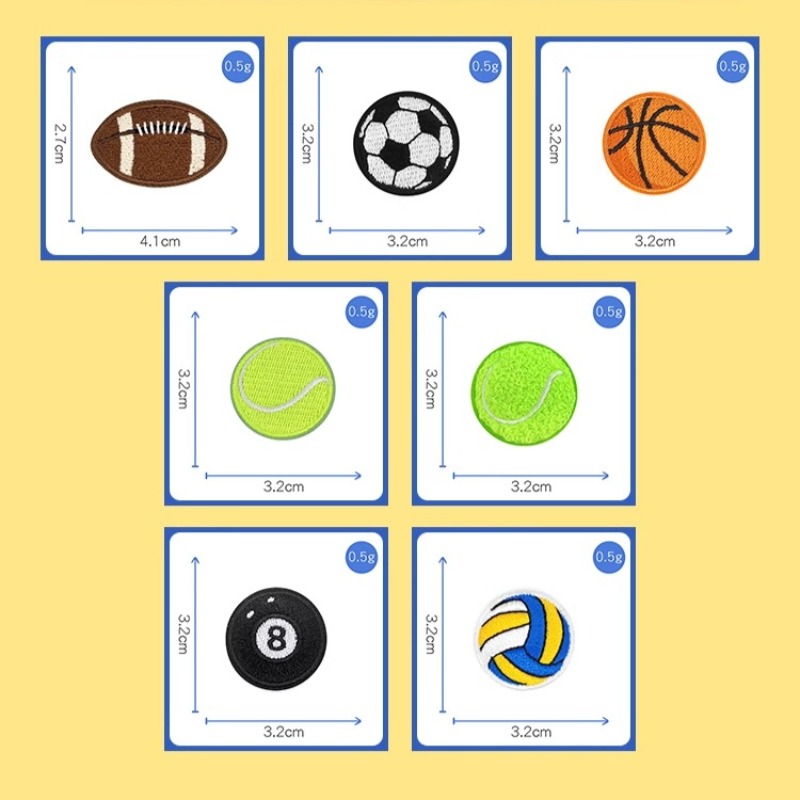 5pc Embrioidered Football Tenn - Badminton Icon บทวิจารณ์และราคา