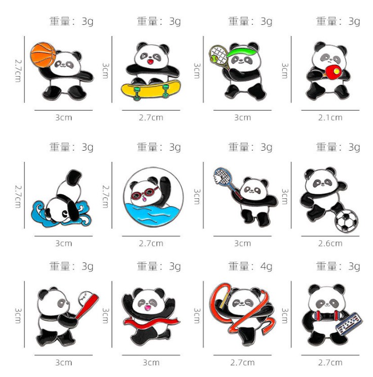 Panda brooch sports series cut - Badminton Icon บทวิจารณ์และราคา
