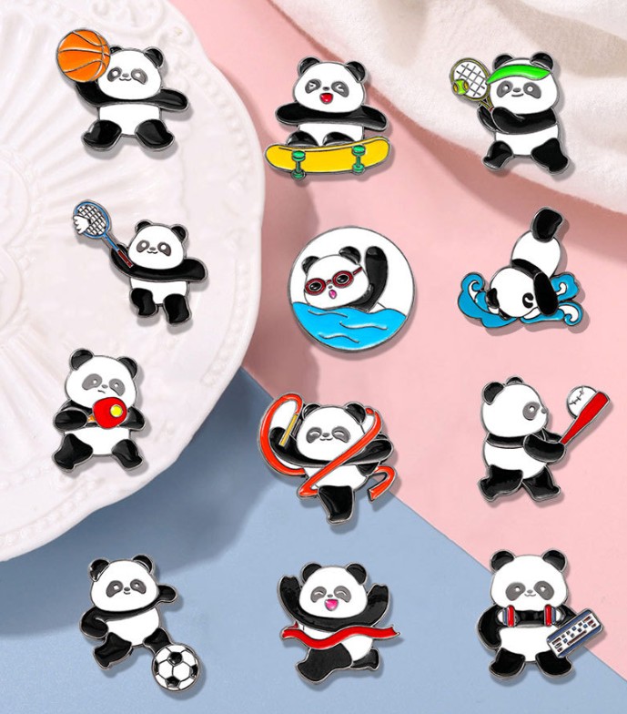 Panda brooch sports series cut - Badminton Icon บทวิจารณ์และราคา