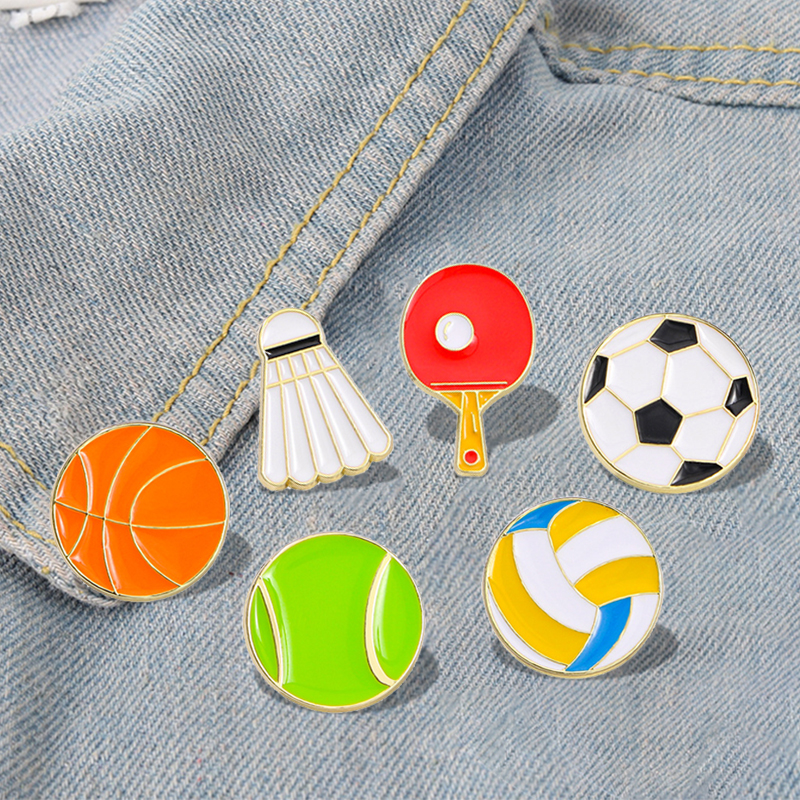 Football Cartoon Brooch Basket - Badminton Icon บทวิจารณ์และราคา
