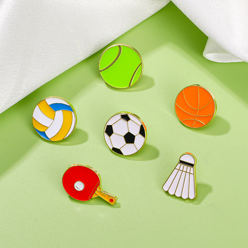 Football Cartoon Brooch Basket - Badminton Icon บทวิจารณ์และราคา