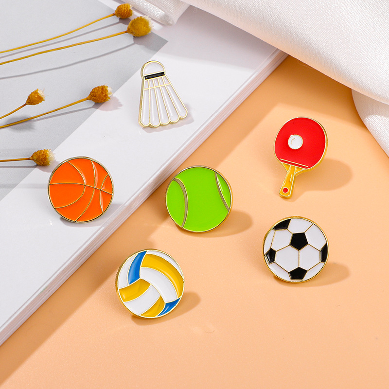 Football Cartoon Brooch Basket - Badminton Icon บทวิจารณ์และราคา