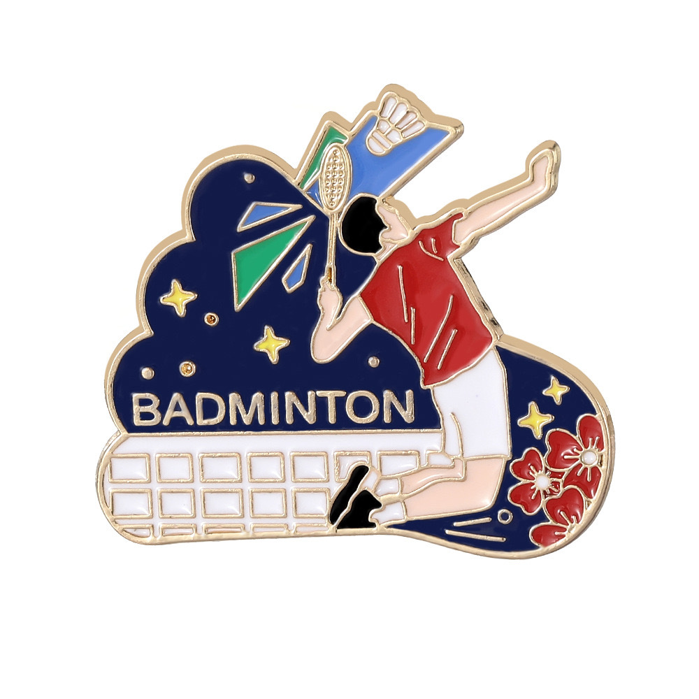 Sports Enthusiast Badge Pin fo - Badminton Icon บทวิจารณ์และราคา
