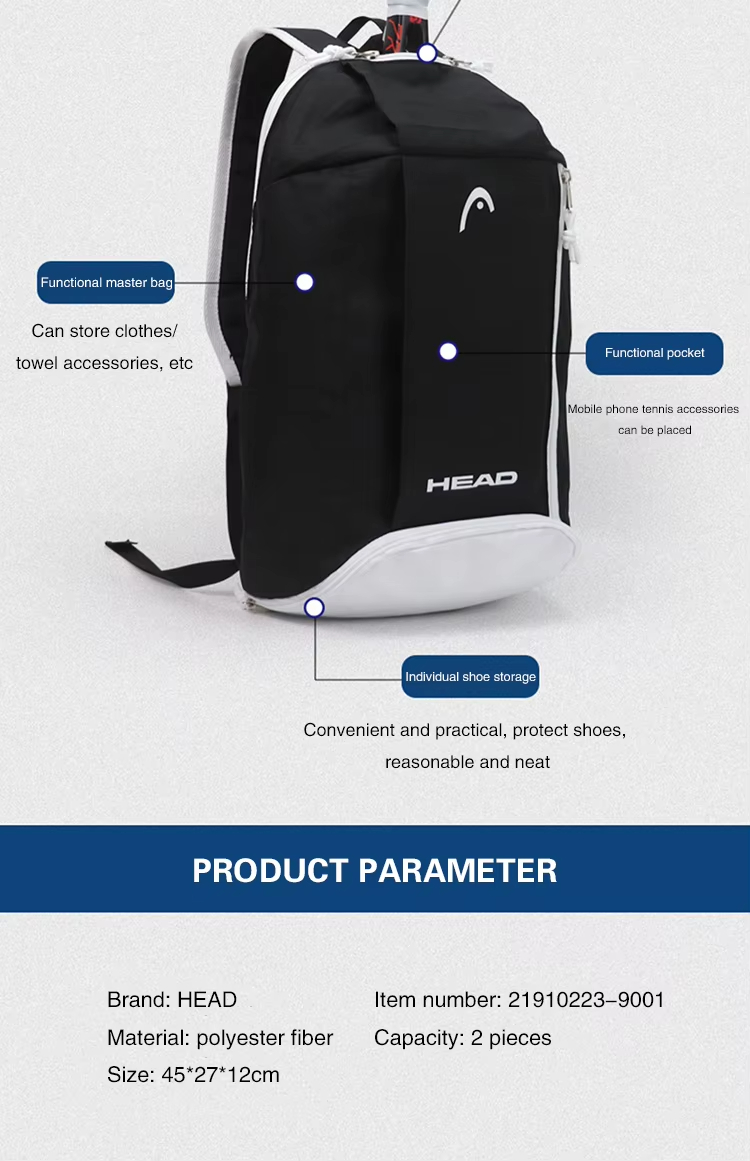 HEAD Tennis Racket Bag Large C - Badminton Equipment บทวิจารณ์และราคา