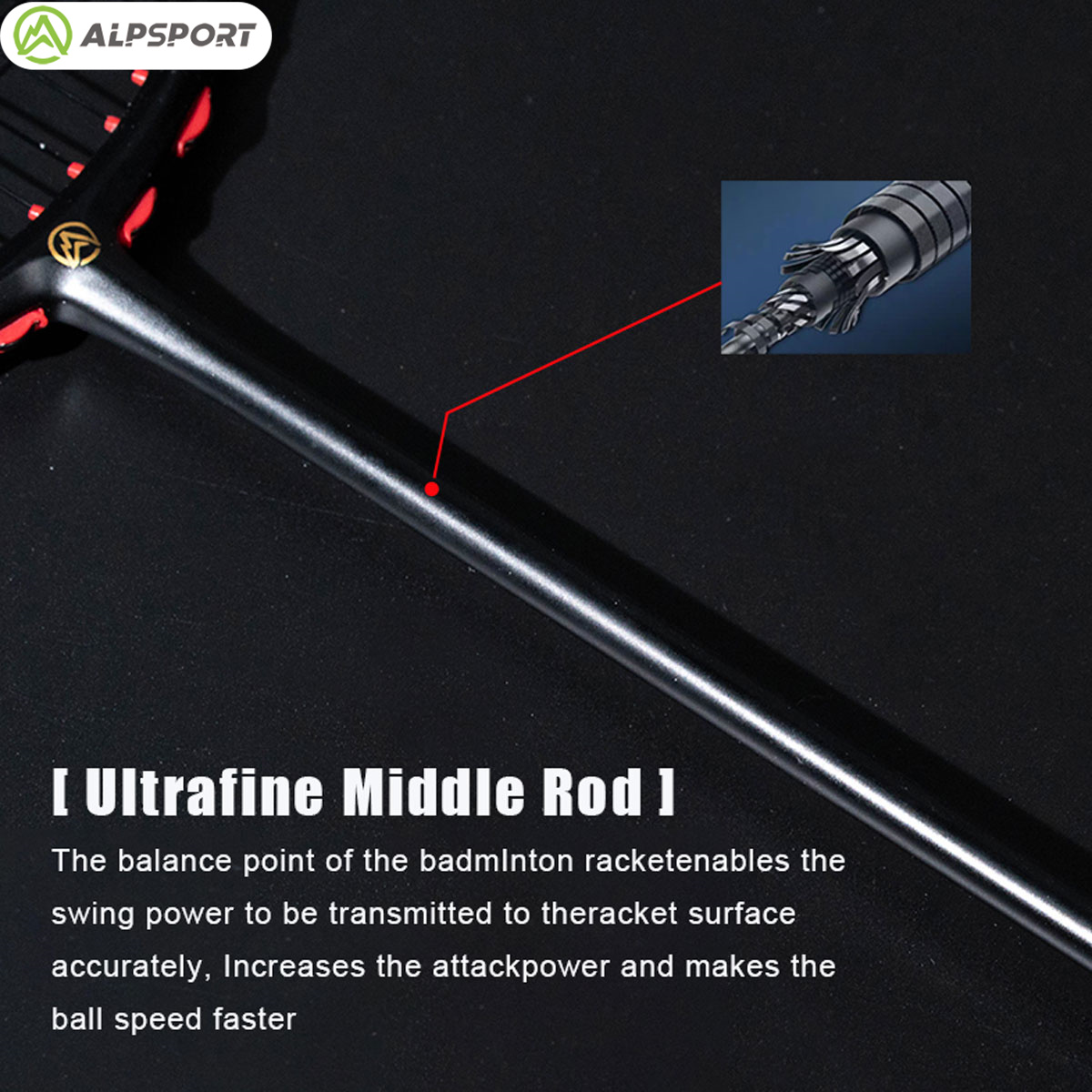 Alpsport MH-V5 5U 75g Wave Leg - Badminton Photo บทวิจารณ์และราคา