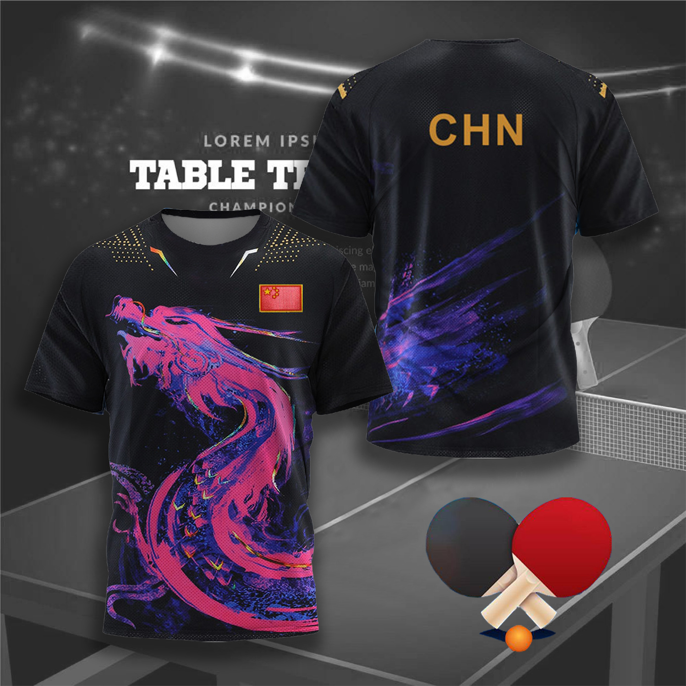 CHINA Dragon Table Tennis Grap - Badminton Hall บทวิจารณ์และราคา
