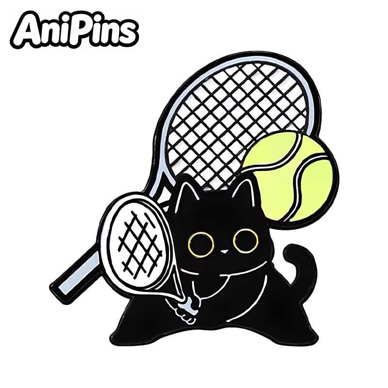 AniPins Funny Sports Cat Pins  - Badminton Icon บทวิจารณ์และราคา