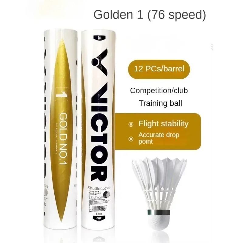 1 Tube    sport Badminton shut - Victor Shuttlecock Feather บทวิจารณ์และราคา