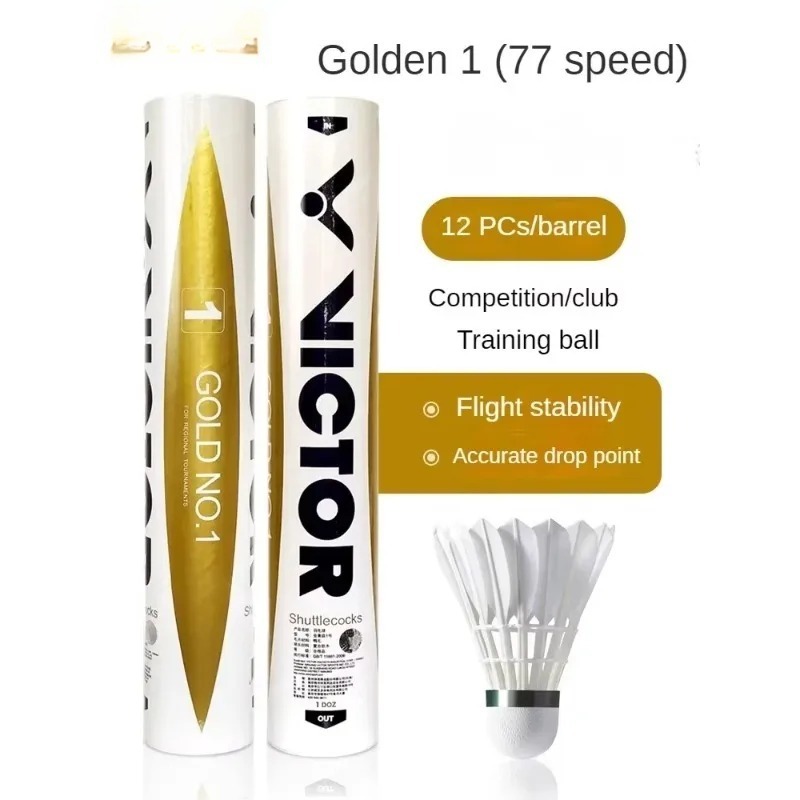 1 Tube    sport Badminton shut - Victor Shuttlecock Feather บทวิจารณ์และราคา