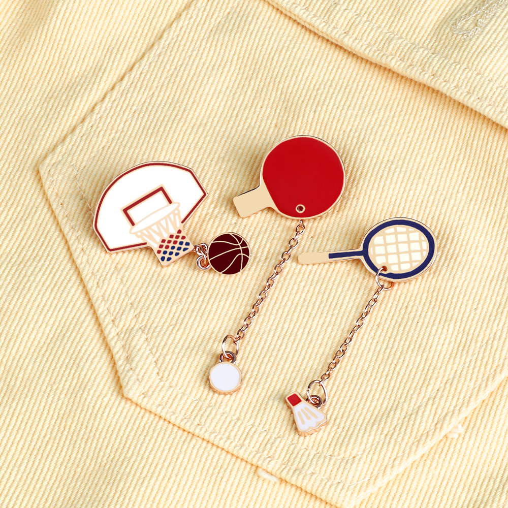 Love Sports Brooches Pins Men  - Badminton Icon บทวิจารณ์และราคา