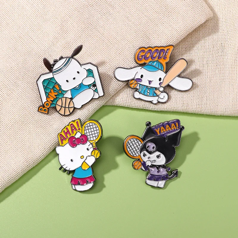 Cartoon Sanrio Metal Badge Stu - Badminton Icon บทวิจารณ์และราคา