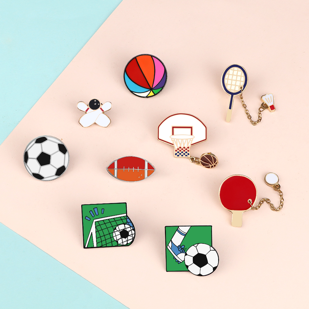 Fashion Sports Ball Lapel Pin  - Badminton Icon บทวิจารณ์และราคา