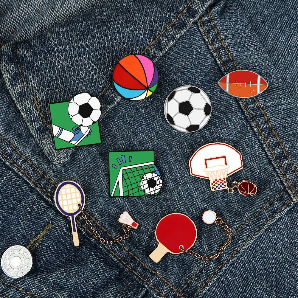 Fashion Sports Ball Lapel Pin  - Badminton Icon บทวิจารณ์และราคา